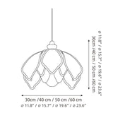 Suspension fleur de lotus en tissu vintage view 2