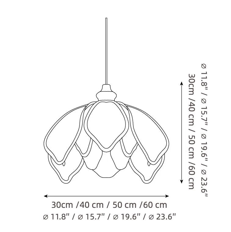 Suspension fleur de lotus en tissu vintage view 2