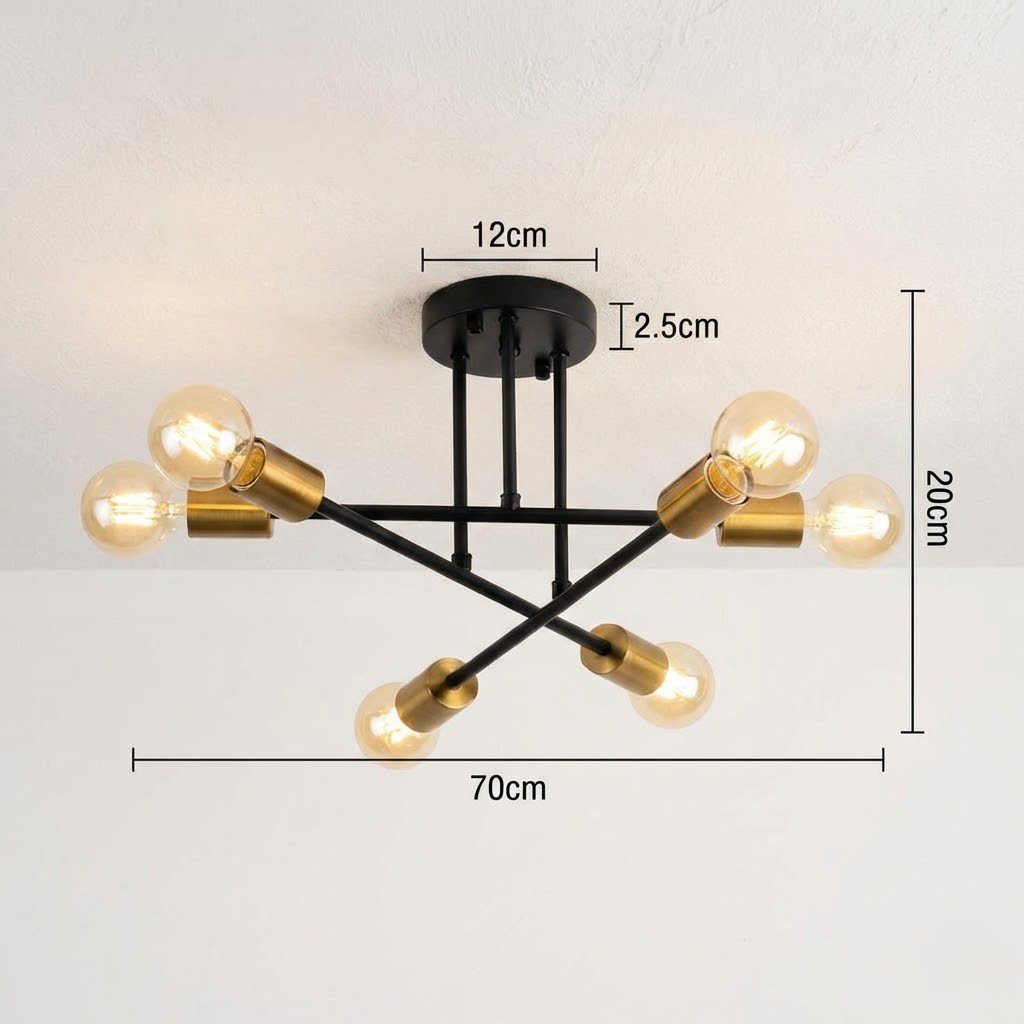 6 Light Ceiling Light view 7