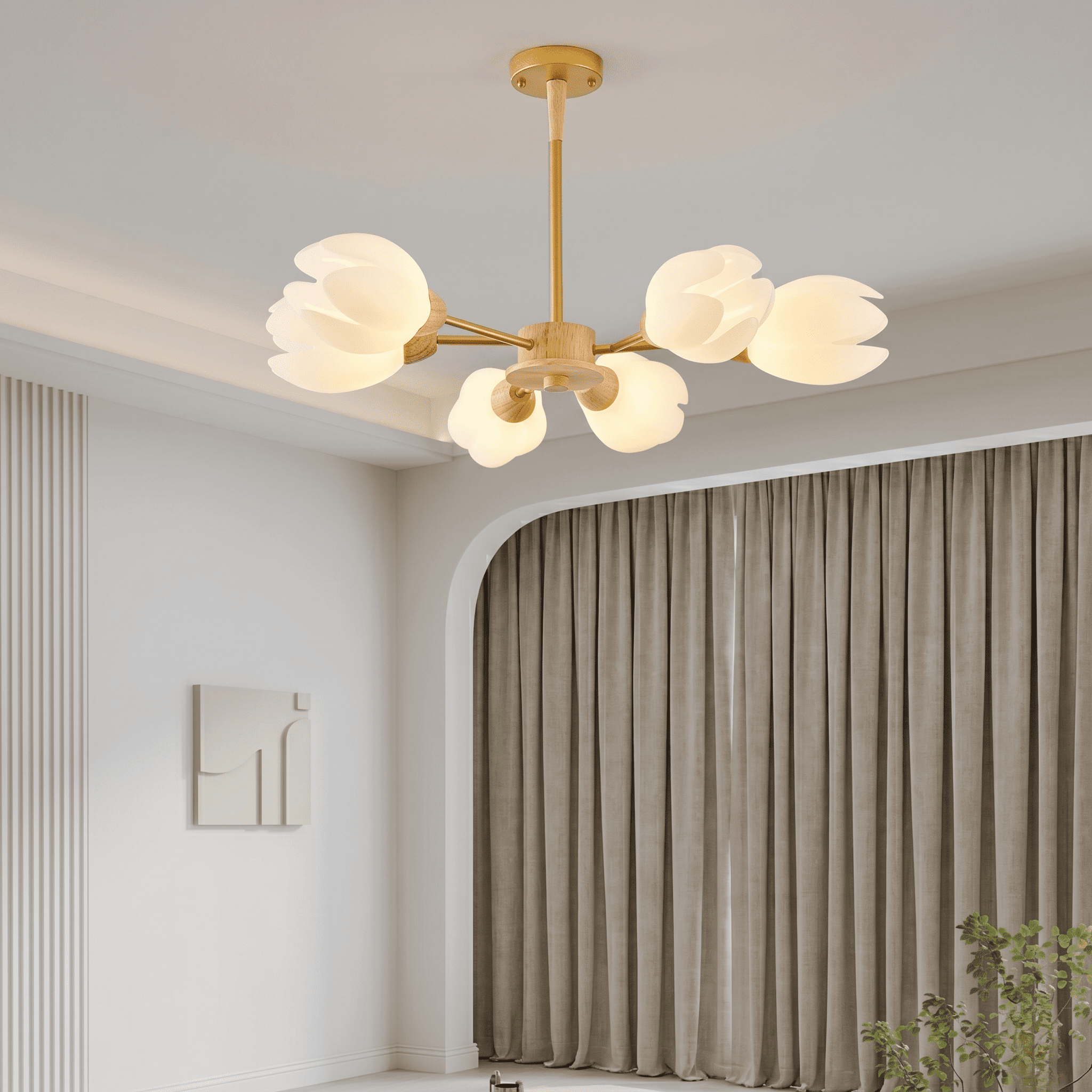 6 Light Chandelier view 1