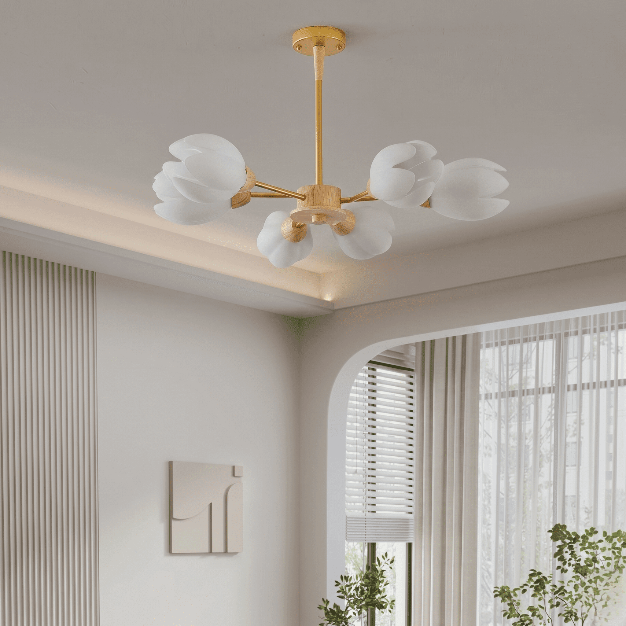 6 Light Chandelier view 6