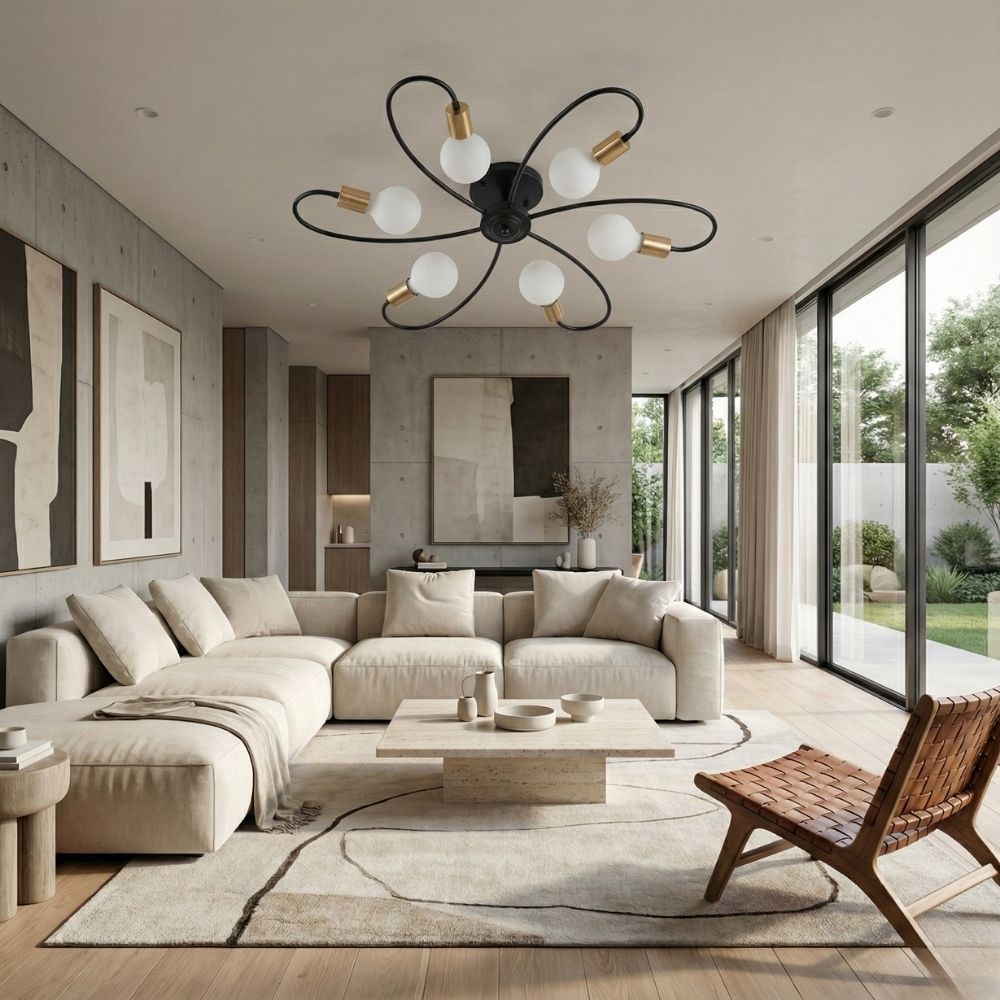 6 Light Globe Chandelier view 3