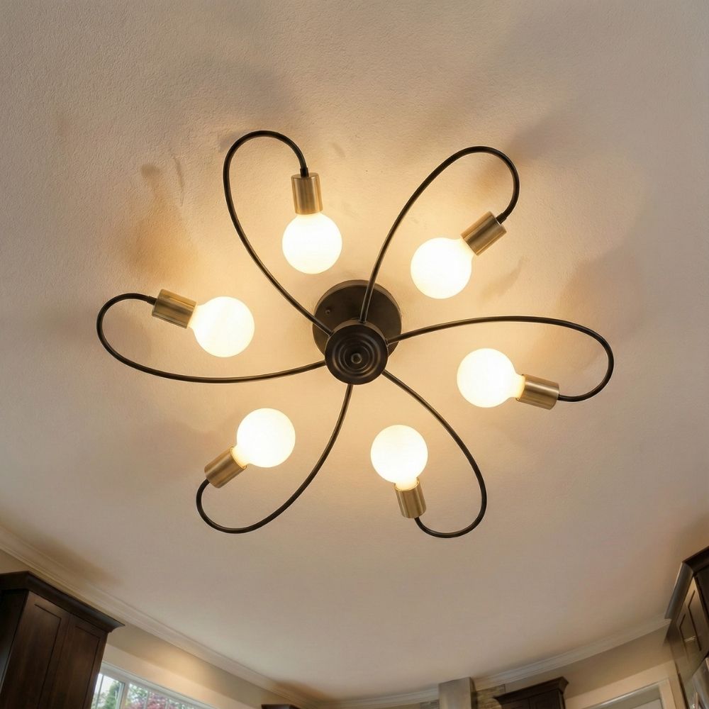 6 Light Globe Chandelier view 6