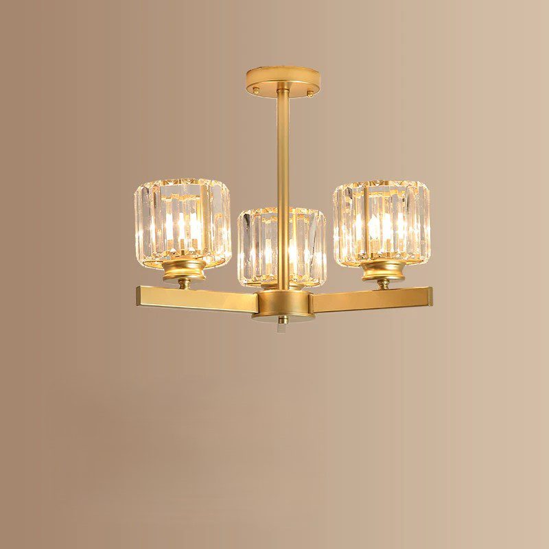 6 Light Gold Chandelier view 5