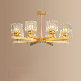 6 Light Gold Chandelier view 7
