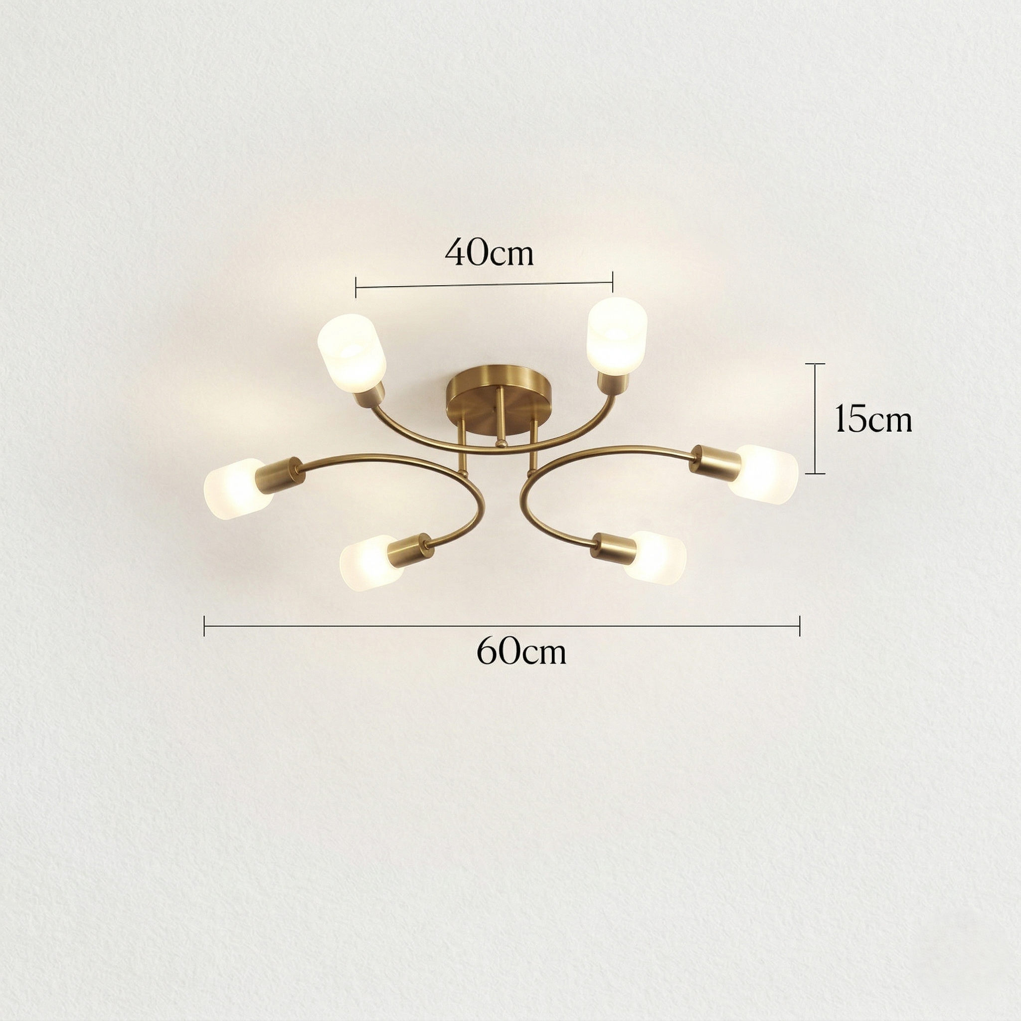 6 Light Modern Chandelier view 2