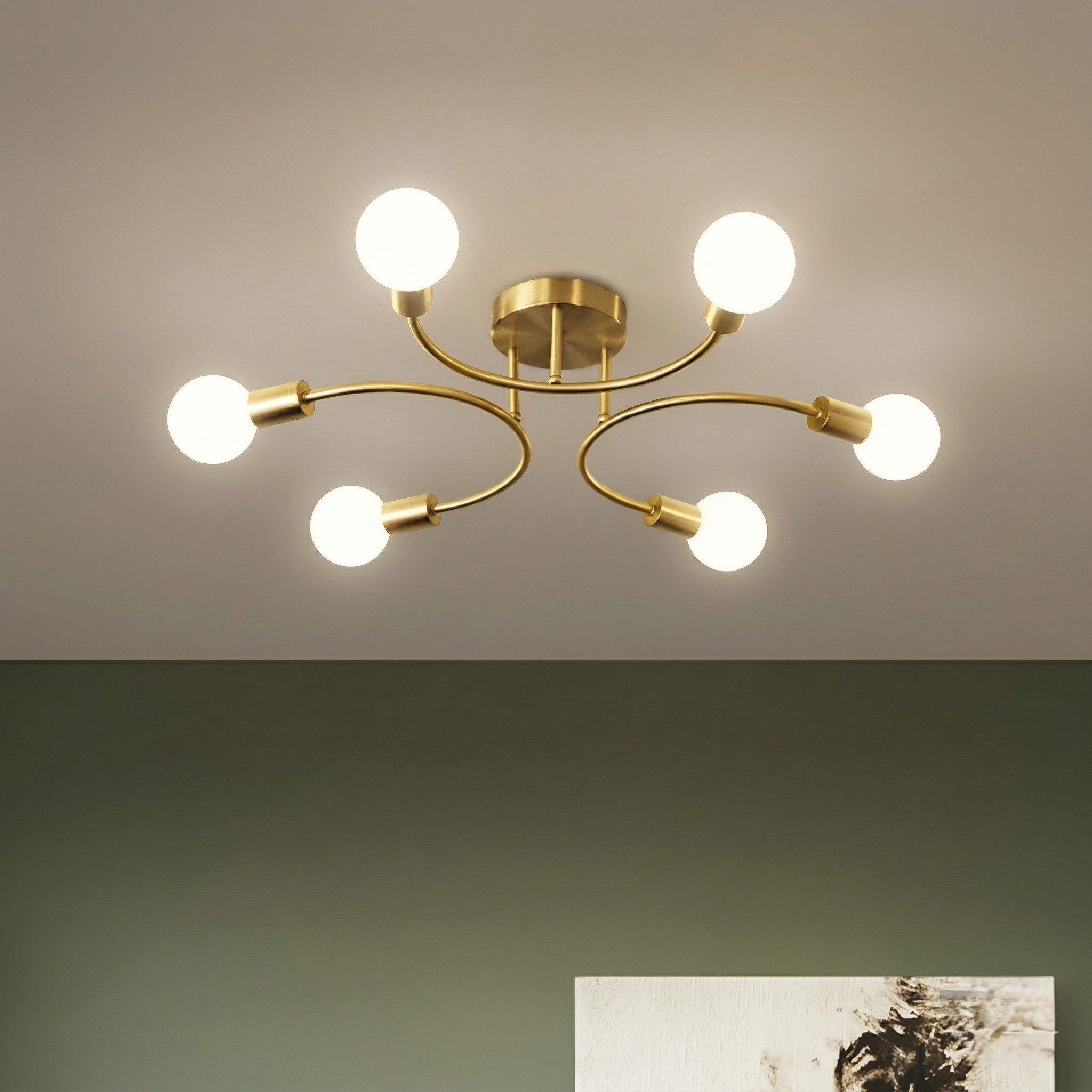 6 Light Modern Chandelier view 7