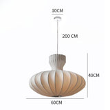 Suspension blanche papier ovale view 10