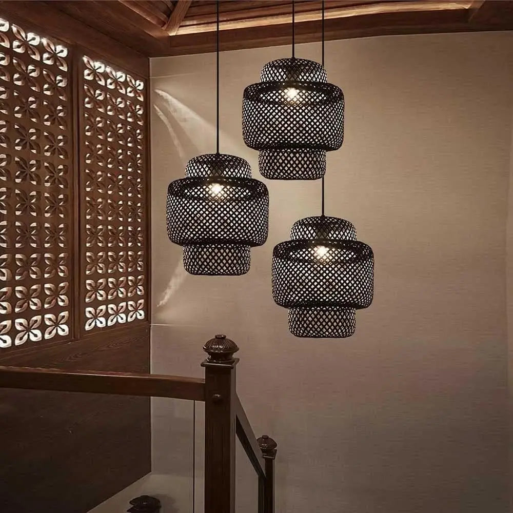 Suspension bambou noir view 4