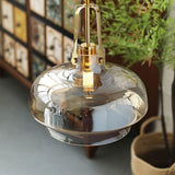 Suspension en verre fumé vintage view 8