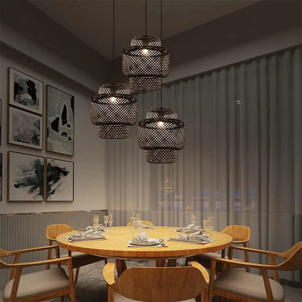 Suspension bambou noir view 5