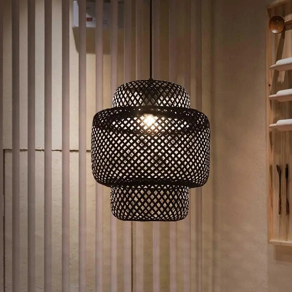 Suspension bambou noir view 3