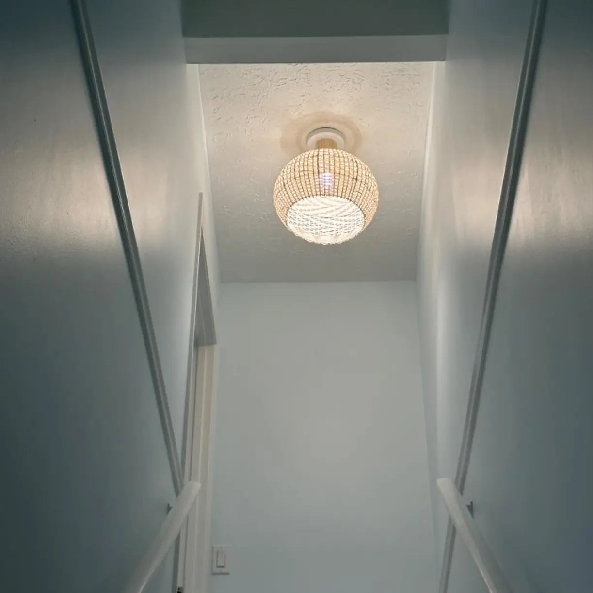 Suspension bambou blanc view 3