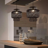Suspension bambou noir view 2