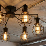 8 Light Black Chandelier view 10