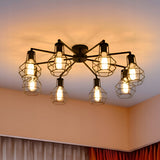 8 Light Black Chandelier view 2