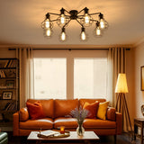 8 Light Black Chandelier view 3