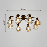 8 Light Black Chandelier view 4