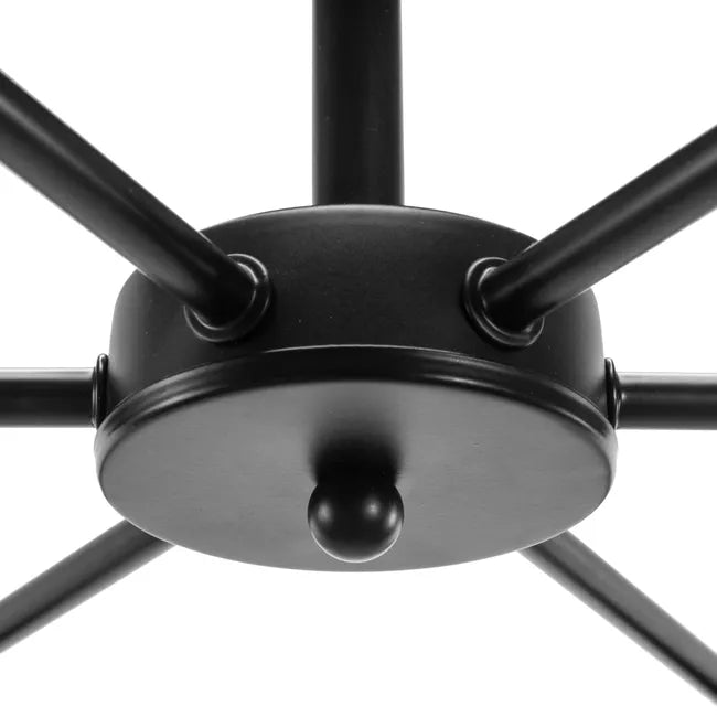 8 Light Black Chandelier view 6