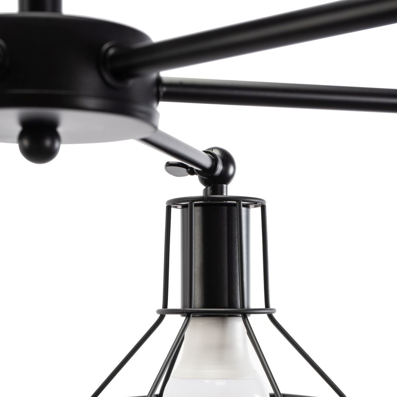 8 Light Black Chandelier view 9