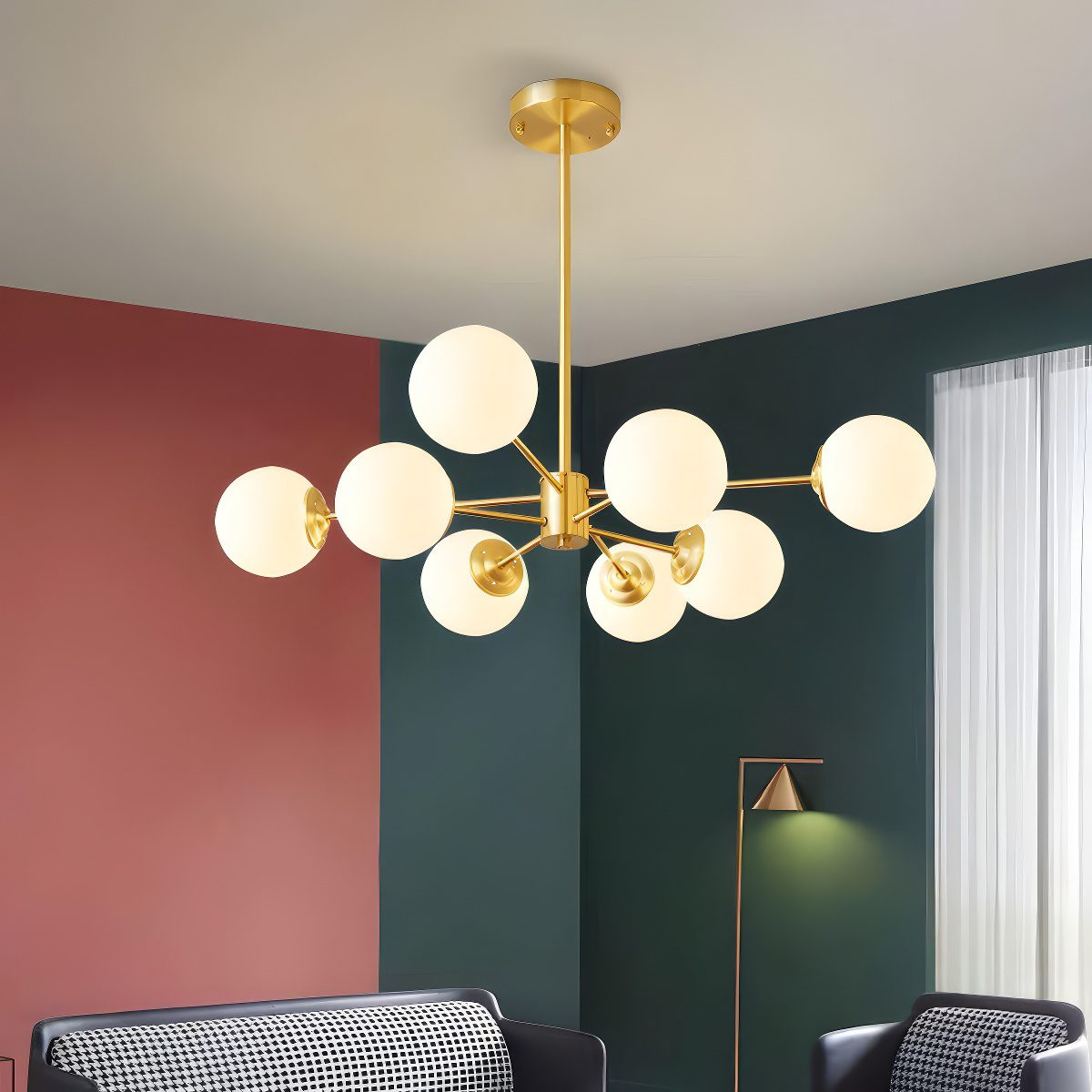 8 Light Globe Chandelier view 3