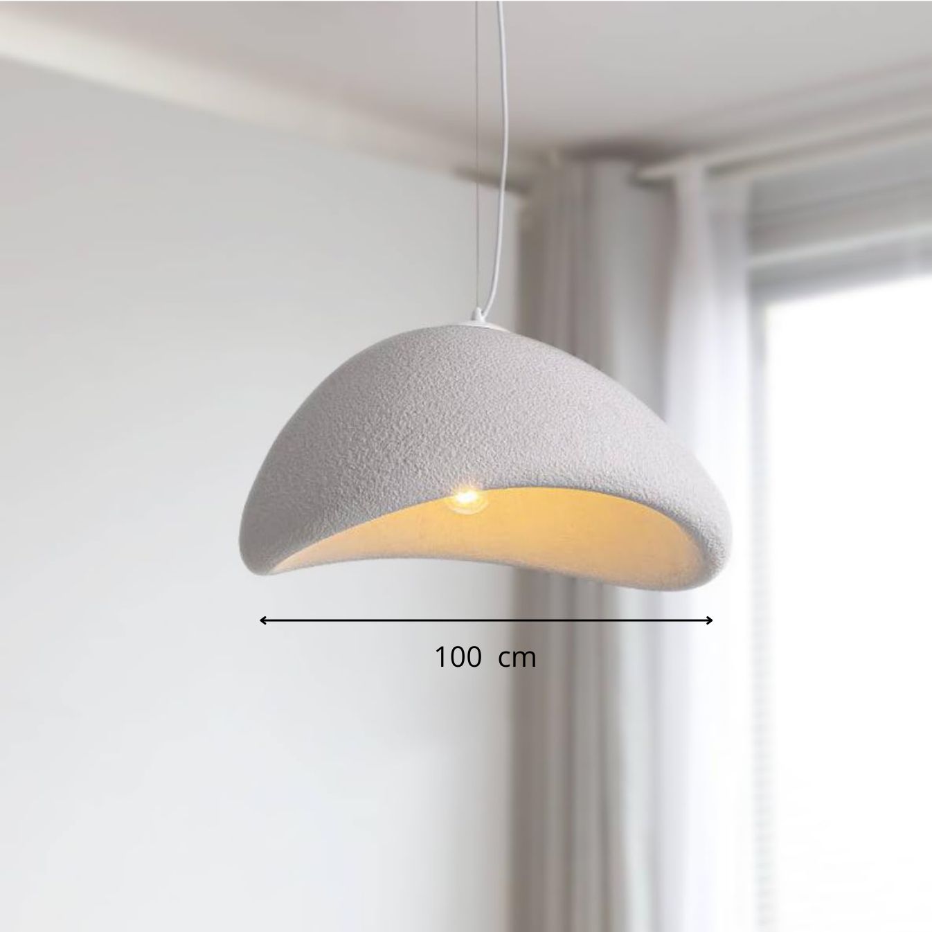 White Terracotta Pendant Light view 16
