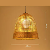Luminaire suspension rotin bambou osier tressé view 7