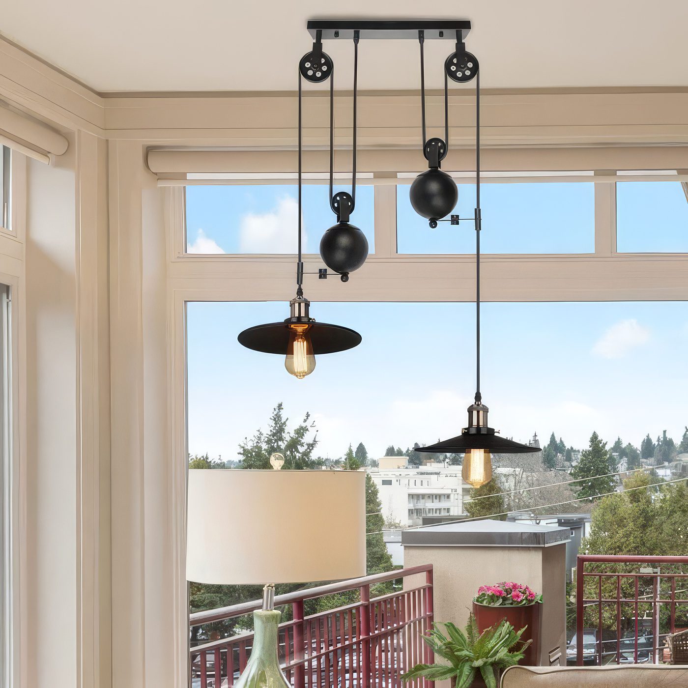 Adjustable Pendant Light Pulley view 3