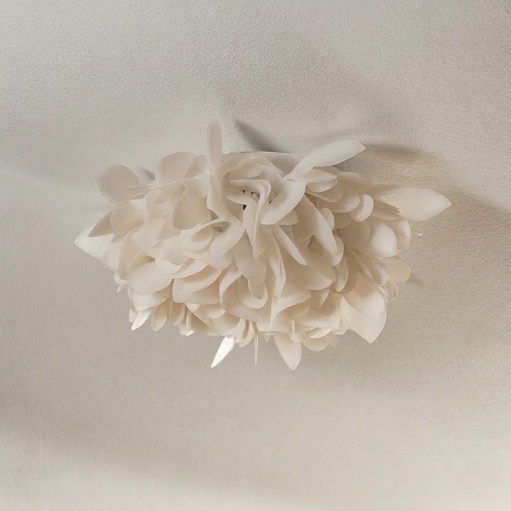 White Petal Flush Ceiling Light view 8