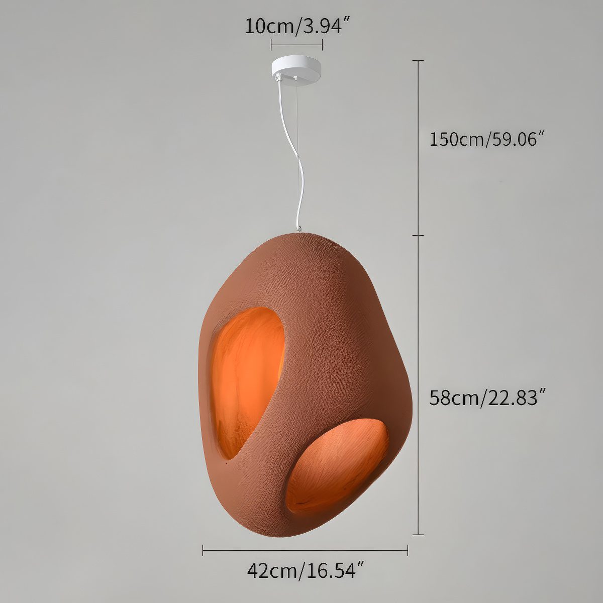Terracotta Wabi-Sabi Pendant Light view 2