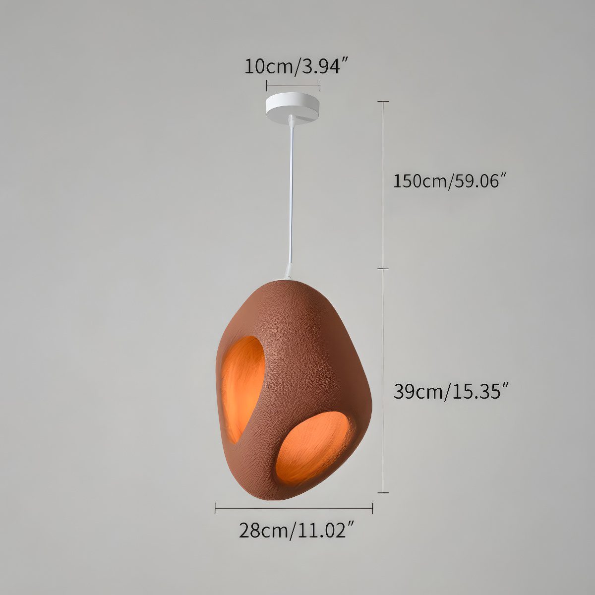 Terracotta Wabi-Sabi Pendant Light view 7