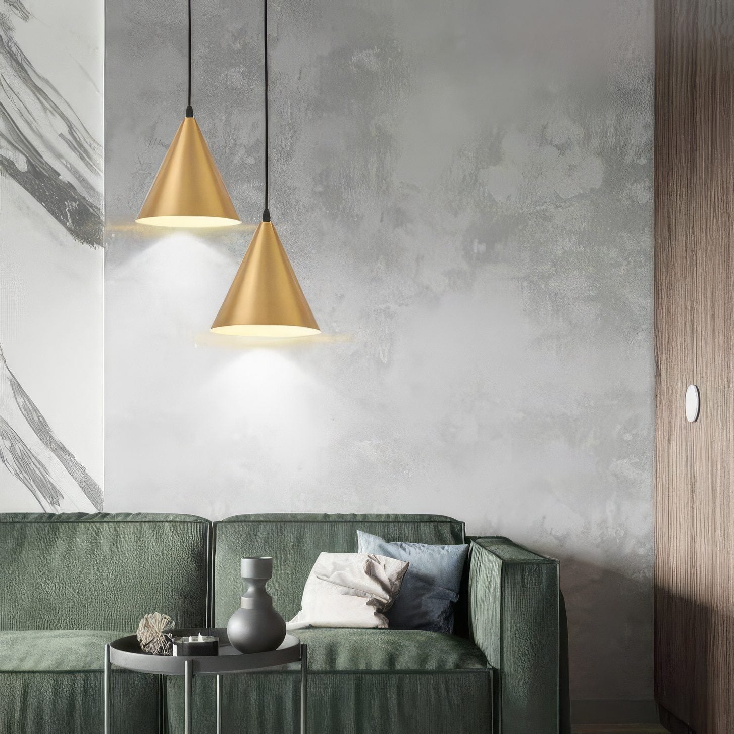 Aged Brass Pendant Light view 3