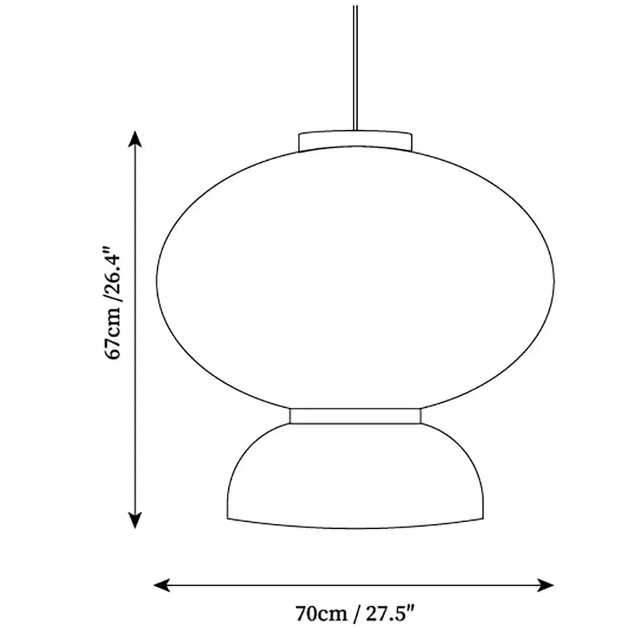 Akari Style Pendant Light view 3