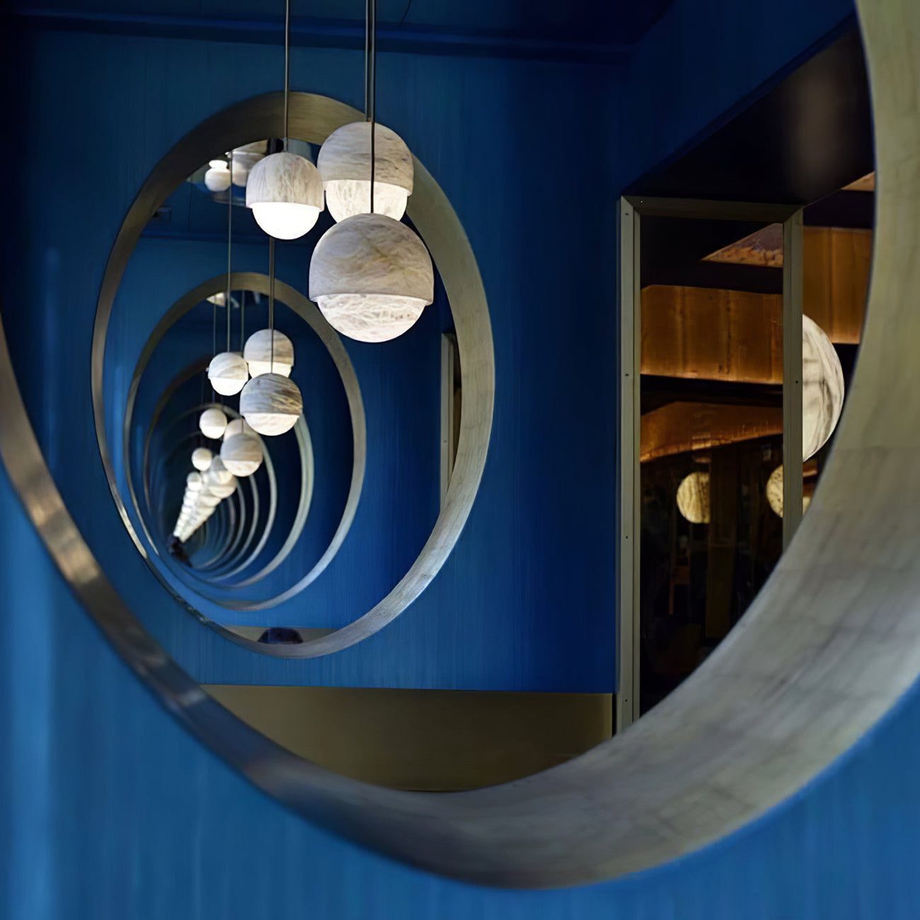 Alabaster Dome Pendant Light view 6