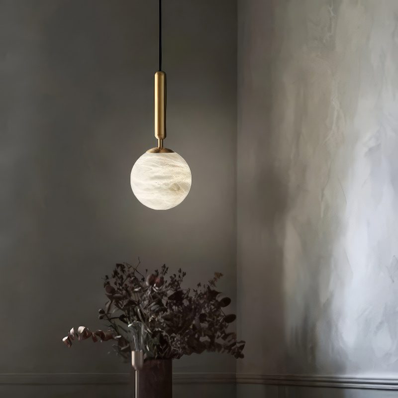 Alabaster Globe Pendant Light view 1