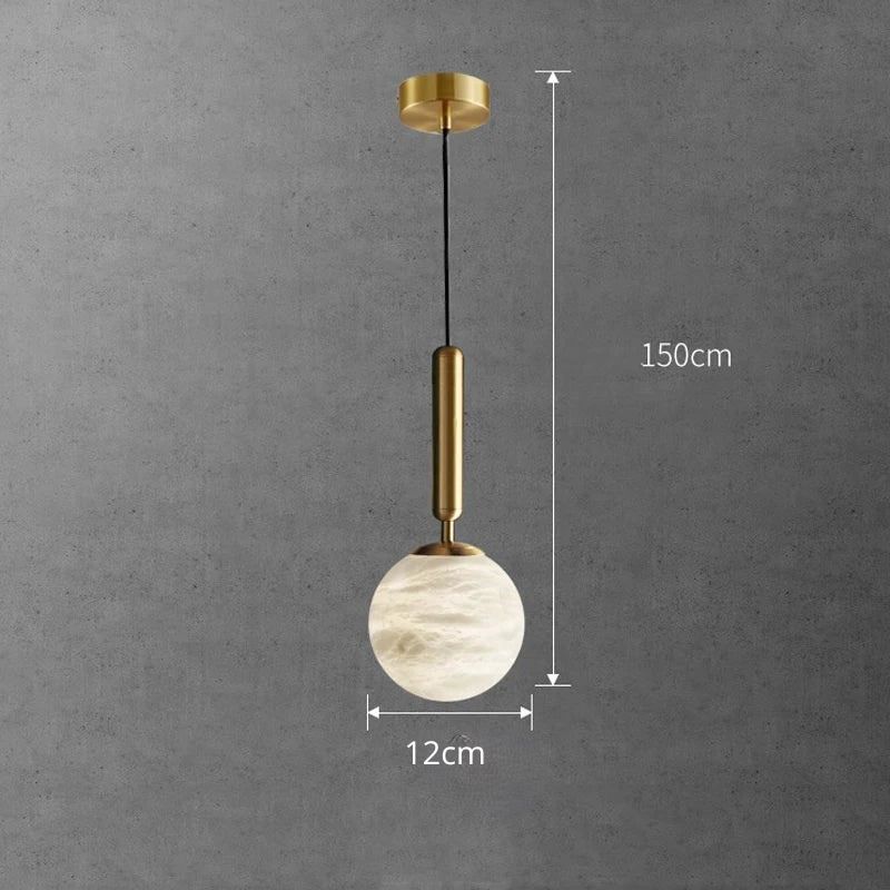 Alabaster Globe Pendant Light view 2
