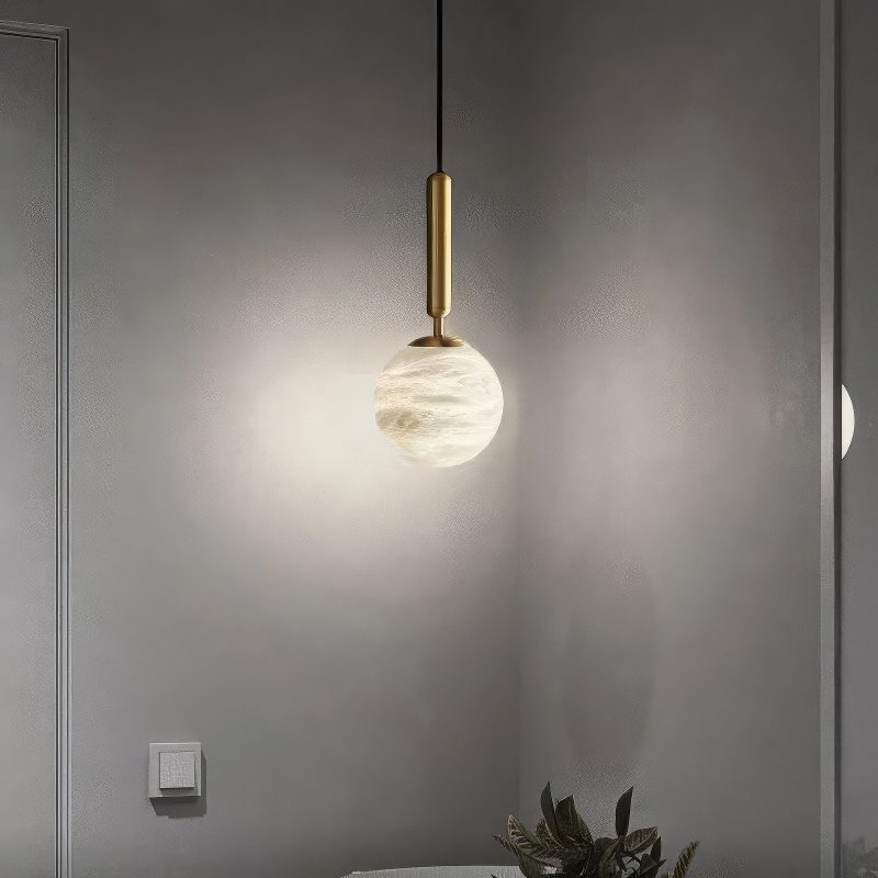 Alabaster Globe Pendant Light view 4