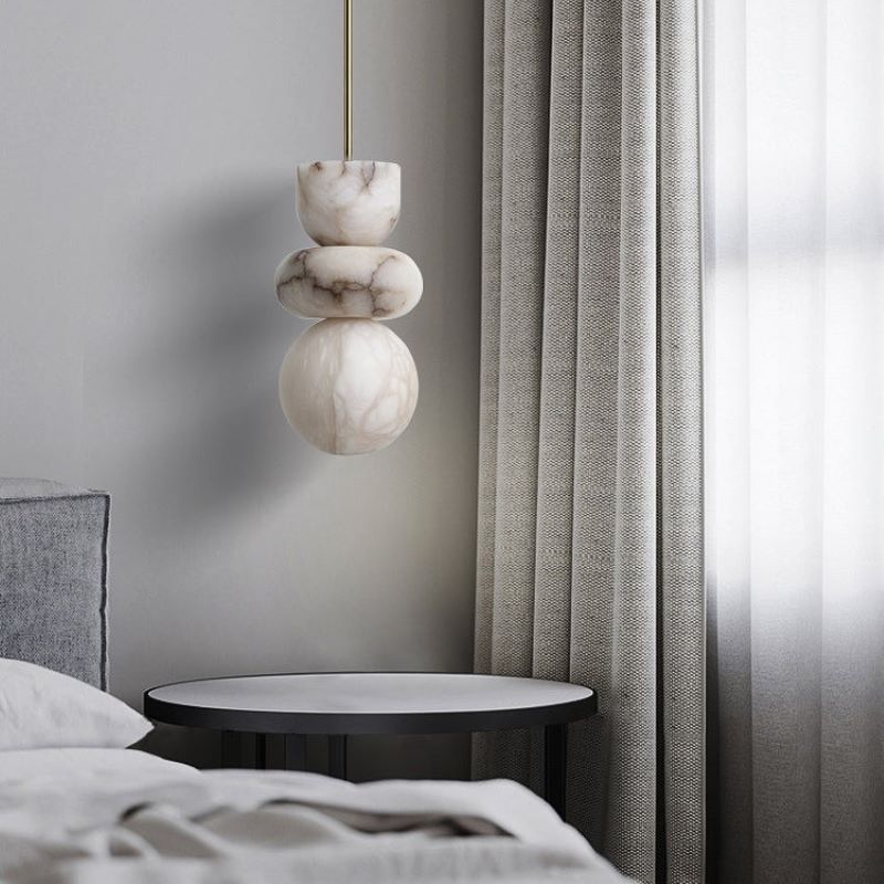 Alabaster Sphere Pendant Light view 1