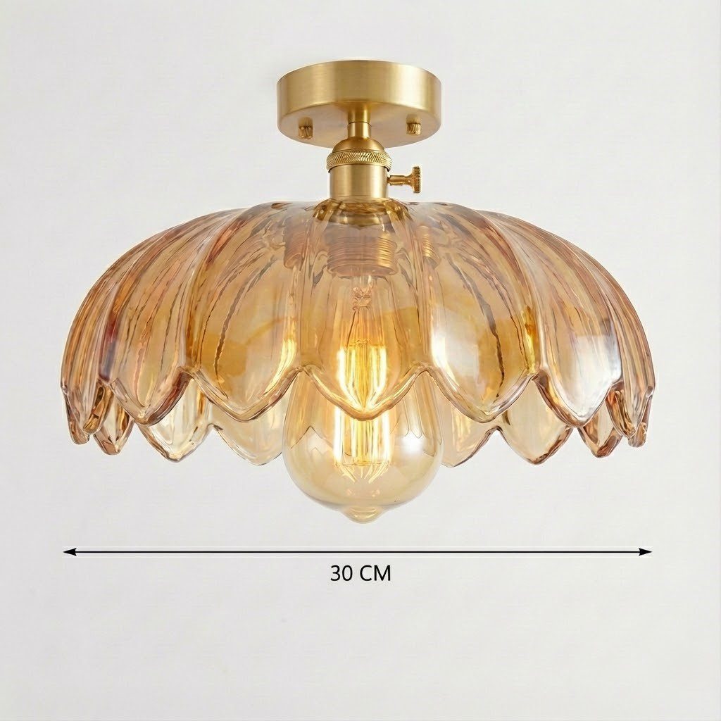 Amber Glass Ceiling Light view 16