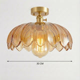 Amber Glass Ceiling Light view 2