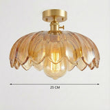 Amber Glass Ceiling Light view 3