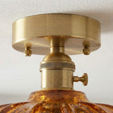 Amber Glass Ceiling Light view 9