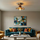 Amber Glass Ceiling Lights view 7