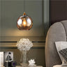 Amber Glass Globe Pendant Light