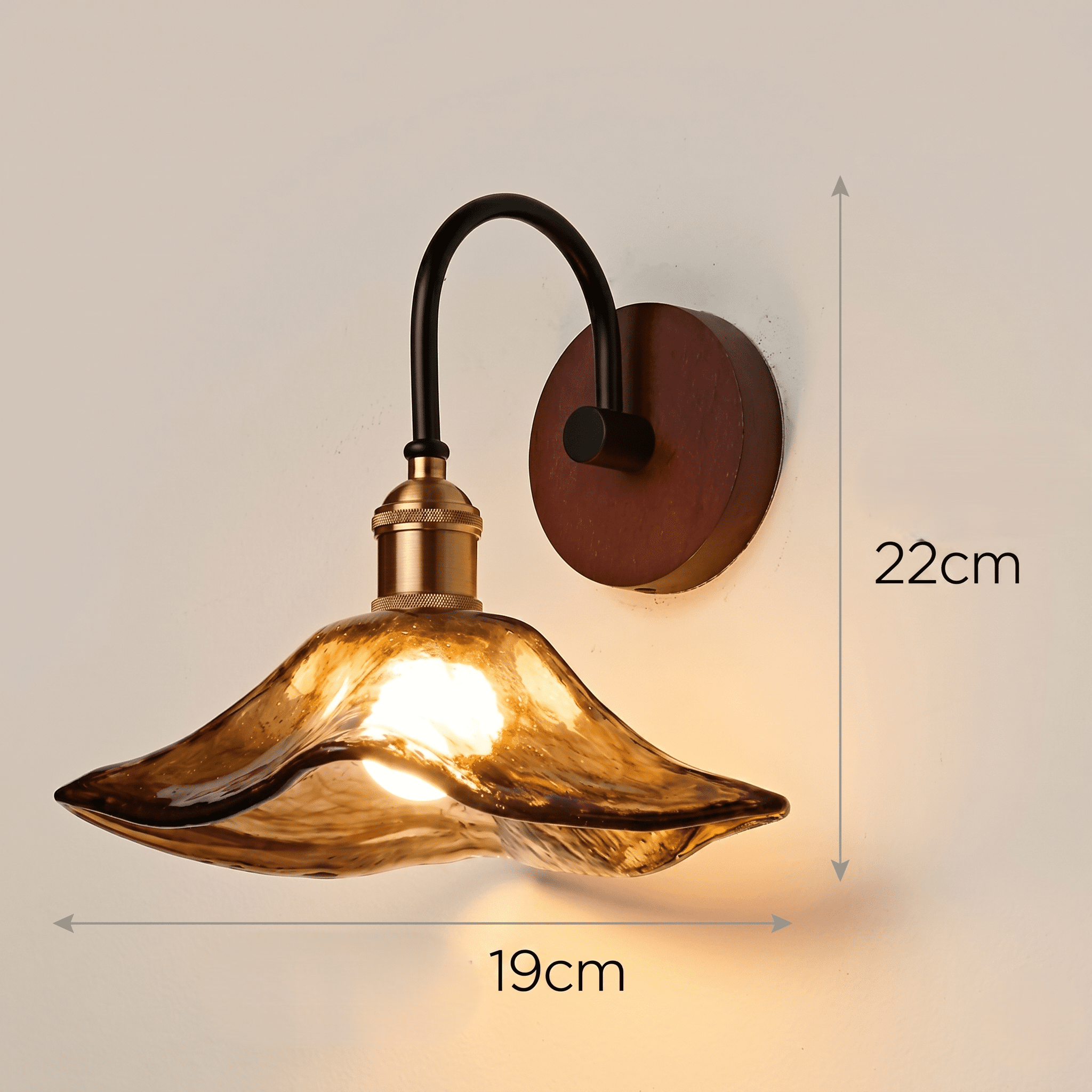 Amber Glass Wall Lights view 3