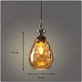 Suspension années 70 verre fumé view 2