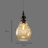 Suspension années 70 verre fumé view 3