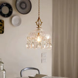 Antique Brass and Glass Pendant Light view 4