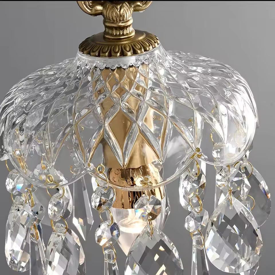 Antique Brass and Glass Pendant Light view 5