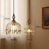 Antique Brass and Glass Pendant Light view 8